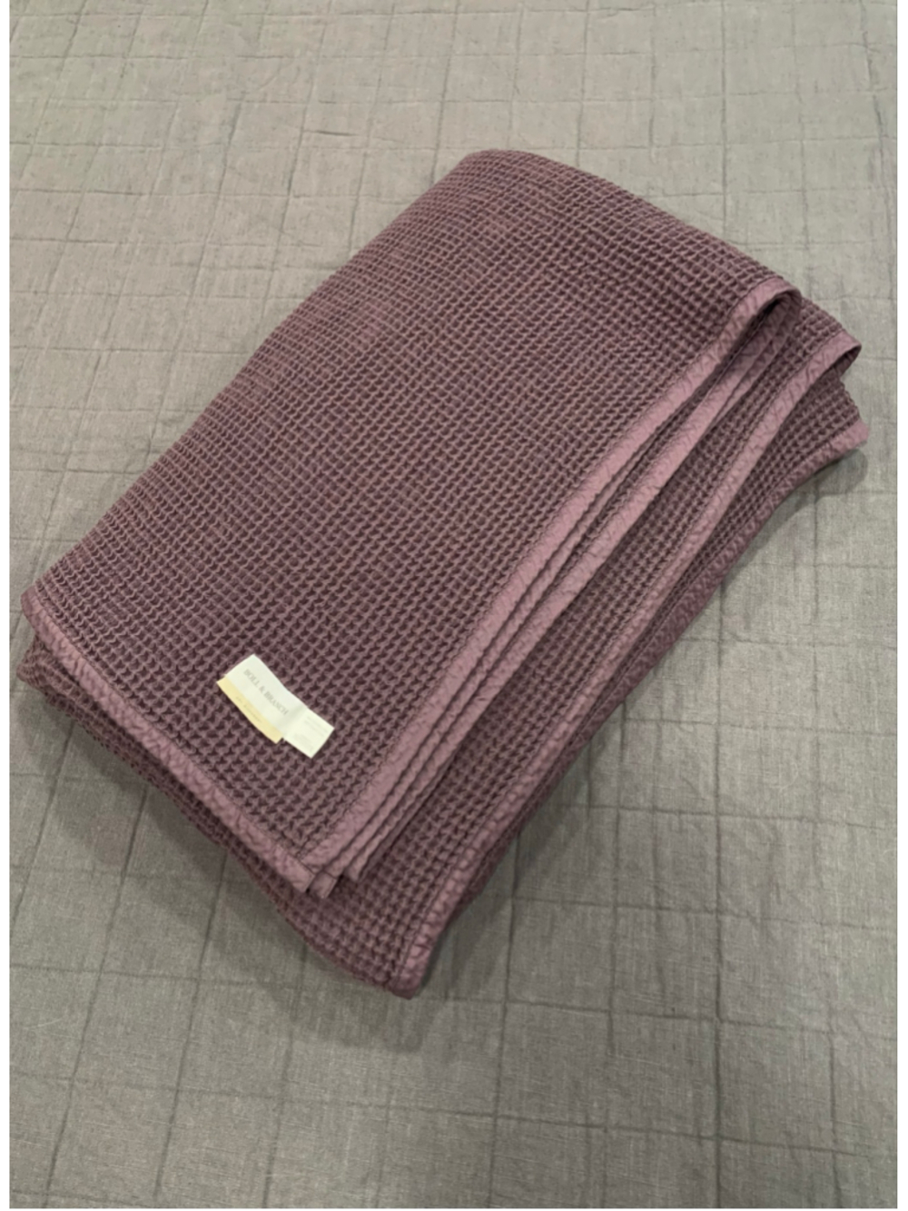 BOLL & BRANCHES Organic Cotton Waffle Bed Blanket (Sz Queen / Full) - Picture 8 of 8
